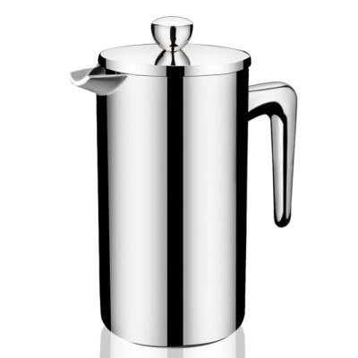 China Sustainable 350ml, 700ml, 1000ml Stainless Steel Coffee Plunger / French Press New Arrival for sale