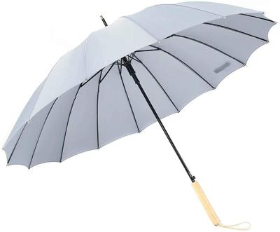 China Minimalist Double Layer Fashion Fiberglass Frame Shaft Wind Resistant Golf Umbrellas for sale