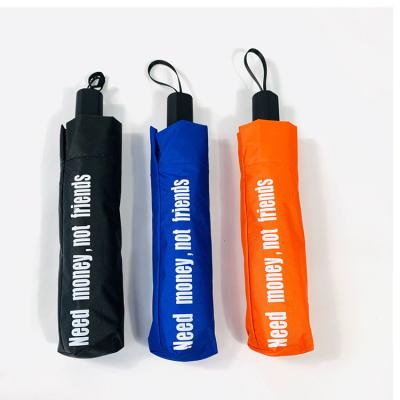 China Manual Open Sun Protection UV50+ Customized Logo Printing Umbrella Three Times UV Coated Case for sale