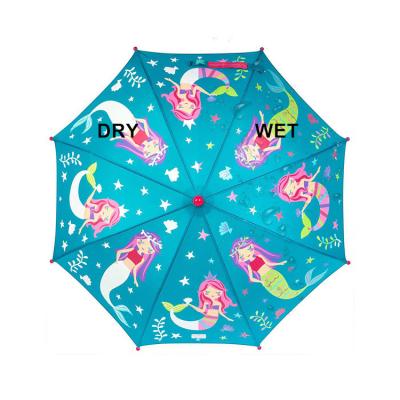 China Minimalist Recycled Polyester Color Changing Kids Fashion Furniture Simple Best Safe Umbrella for sale