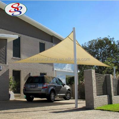 China Pe Public Beige Car Parking Shade Sail for sale