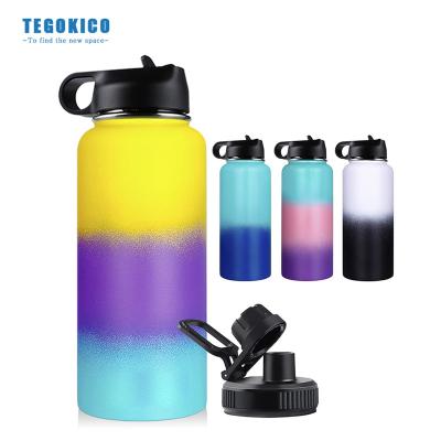 China Large Capacity 32oz Stainless Steel Wall Mounted Double Outdoor Vacuum Flask Sports Water Bottle With Lid for sale