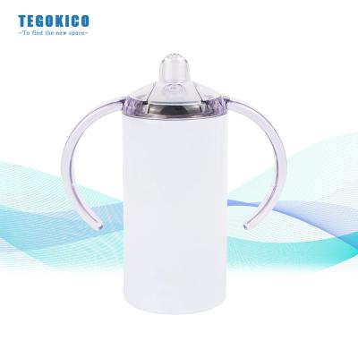 China Wholesale 350MI Stainless Steel Kids Flip Top Straight Sublimation Blank Viable Insulated White Water Bottles For Sublimation for sale