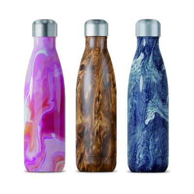 China 500ml Double Wall Stainless Steel Viable Insulated Water Bottle Star Printing Vacuum Flask Cola Bottle Flask Sublimation Tumbler for sale