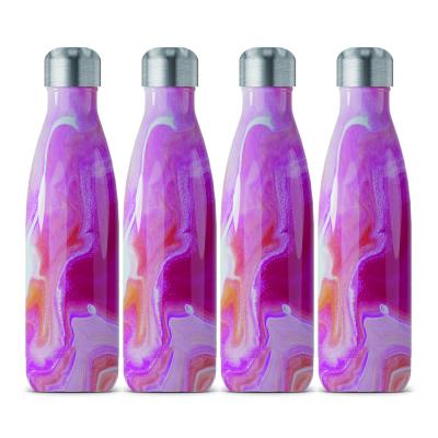 China Sustainable 500ml Double Wall Custom Logo Vacuum Water Bottle Stainless Steel Insulated Cola Shaped Sublimation Water Bottle for sale