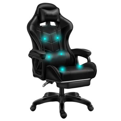 China (Height)Adjustable Comfortable Professional Leather Gaming Lift Chair With Seven Point Massage For Gamer Businessman And Office for sale