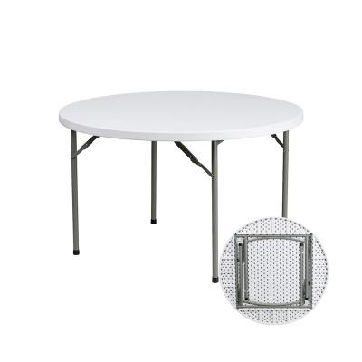 China (Size)Adjustable Portable Furniture Garden Picnic Plastic White Round Folding Outdoor Table for sale