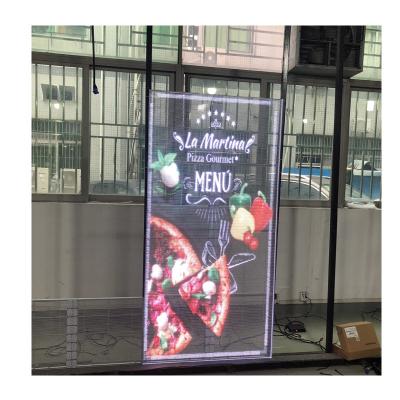 China Indoor Good Price Indoor Pantalla Panel Film Advertising P3.91 7.81 Video Wall Screen Transparent Glass LED Display for sale