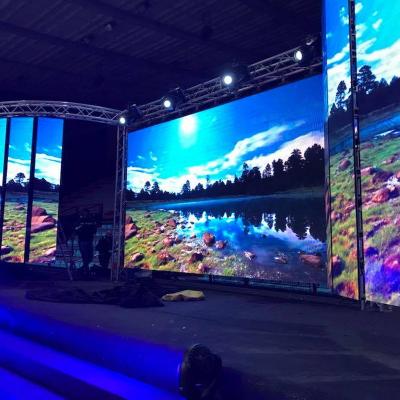 China Pantalla Indoor Stage Event Curve Wallpaper Video Wall p2.9 P3.91 p4.81 Indoor Rental LED Display for sale