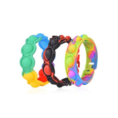 China Squeezable colorful kids toys silicone wristband for parent kid child game MODE decoration toys for sale