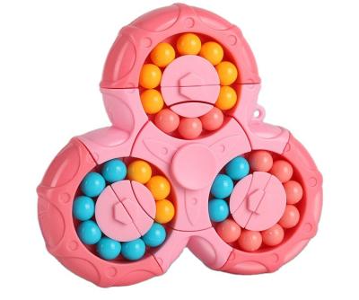 China Relieve New Creative Cube Triangle Stress Decompression Rotating Magic Beans Hexagon Gyro Compass For Children for sale