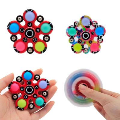 China Relieve Stress 2022 New Design Mini Fidget Spinner Fun Fidget Toy Finger Sensory Gyro Compass Push Bubble for sale