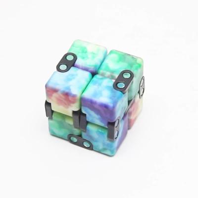 China Wholesale Squeezable Galaxy Space Puzzle Flip Cube Magic Infinity Cube Fidget Finger Toys Anxiety Relief for Adults and Kids for sale