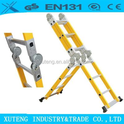 China Universal Folding Ladders 2.5m/3.6m/4.7m FRP Insulation Ladders Feature Telescopic Ladder, Agility Speed ​​Step Aluminum Fiberglass Ladder for sale