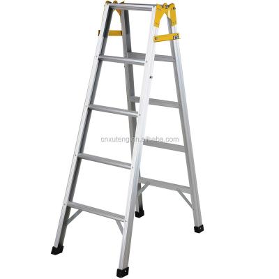 China Portable Aluminum Adjustable Ladder Double Folding Ladder Side Folding Ladder Stool for sale