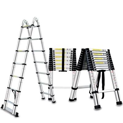 China Agility Telescopic Aluminum Attic Ladders Folding Telescopic Ladder With EN 131 Standard for sale