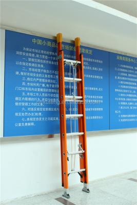 China Insulation Ladders Industrial Fiberglass Ladder , werner ladder with handrail for sale