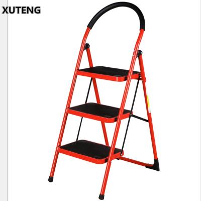 China Folding Ladders Steel Home Used Metal Step Folding Ladder Folding Steel Stairs for sale