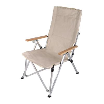 China OEM Factory Modern Beech Armrest Folding Outdoor Camping Chair for sale