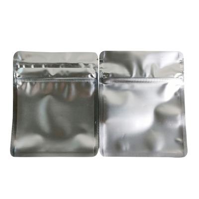 China Custom Printed Mylar Ziplock Pouch Barrier Plastic Bag Packaging Silver Foil Resealable Bags for sale