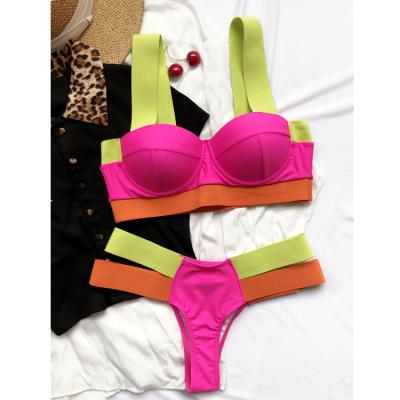 China 2022 Women's Breathable Swimwear Bikini 2 Pieces Swimwear Sexy Swimwear Female Set Bather Summer Bikini Swimwear for sale