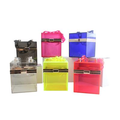 China Wholesale Fashion Fashion Acrylic Transparent Box Bags Clear PVC Bags Purses and Women Handbags Summer Ladies Handbags for sale