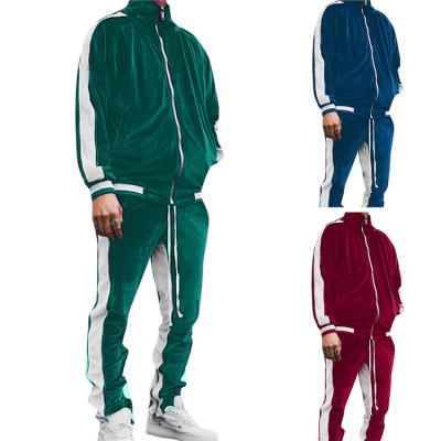 China Autumn Sport Suit Male Gold Velvet Tracksuit Man Brand Breathable Hoodies Sets Mens Joggers Suit Spring + Pants Sportswear Warm Clothing for sale