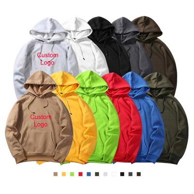 China Autumn Breathable Winter Long Sleeve Sweater Kangaroo Pockets Custom Logo Solid Color Inside Fleece Sweatshirt Men's Casual Hoodies for sale