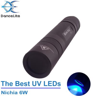 China Nichia 365nm 6W 1-MODE UV Flashlight Best UV Test Lamp Emergency S10 Ultraviolet Contact (Black Filter) for sale