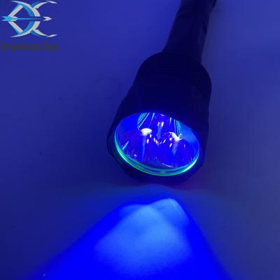 China High Power 395nm 3LEDs 3-CORE 30W LED Industrial Torch Light Flashlight Super Black UV Ultraviolet Detector For Commercial Use for sale