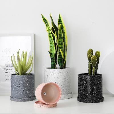 China Outdoor Contemporary High Quality Cheap Korean Garden For Sale Ceramic Coffee Cup Flower Pot Planter for sale