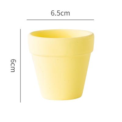 China China Factory Promotion Contemporary Hanging Garden With Modern Terracotta Clay Planter Matte Fancy Flower Pot Cylinder Pattern Pots for sale