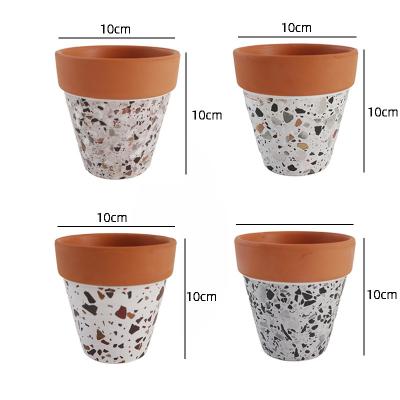 China Factory Direct Contemporary Orchid Floral Pots Paint Your Own Pot Set Terracotta Clay Planter for sale