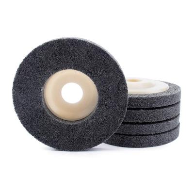 China Alumina Zirconia Abrasive Wheel 4 Inch Gray Nylon Fiber Non Woven Polishing Wheel For Metal for sale