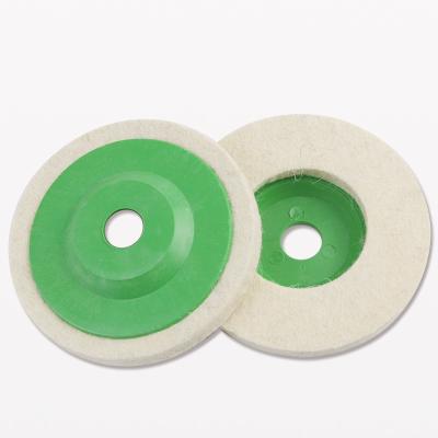 China Wool Felt Wool Felt Wheel Green Wool Felt Polishing Disc Wheel for Stainless Steel Metal Glass for sale