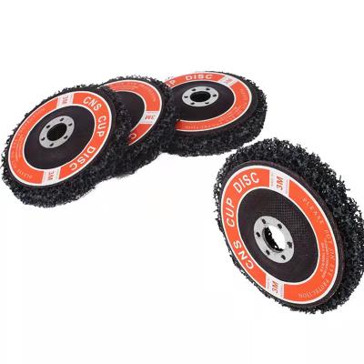 China High Performance Black 100*100mm Abrasive Wheel 3M Nylon Strip Disc For Polish for sale