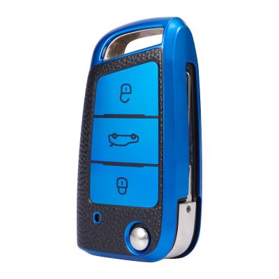 China Soft TPU Plastic Car Key Cover For Volkswagen Car Key Cover Case Holder for sale