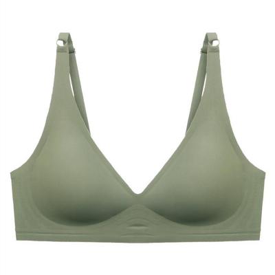 China Wholesale QUICK DRY Most Popular Women's Soft Ultra Thin Seamless Radio Padded XL Deep V-Neck Bras for sale