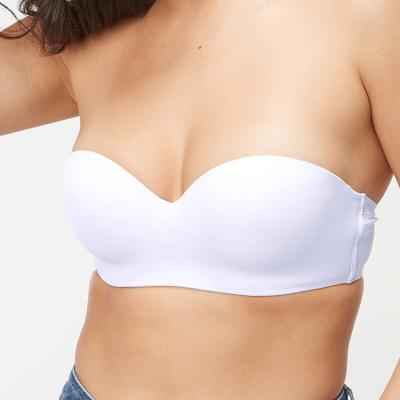 China Lift up seamless American sexy anti-static full coverage European wholesale L plus size women quality strapless bras for sale