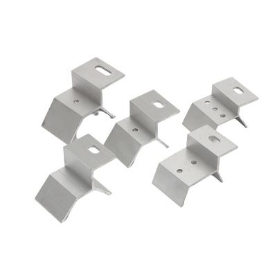 China Easy Installation Solar Mounting Trapezoidal System Aluminum Material Mounting Panel Flange Metal Clip For Tin Roof for sale