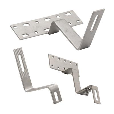 China Brackets Components SUS304 Stainless Steel Solar Adjustable PV Tile Roof Hook Bracket For Parking Lot Solar System for sale