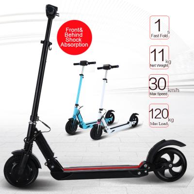 China Adult Foldable Bike Mini Motor Scooter 2 Wheels Hover Electric Skate Board Electric Scooter 8 Inch Tubeless Tire for sale