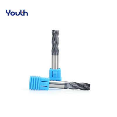 China Youth 4F HRC50 Bit Carbide Roughing Carbide End Mill CNC Milling Cutter Freze Router For Metal CNC Rough Cutting Tools for sale