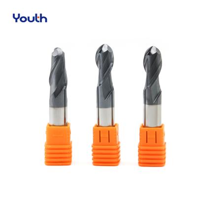 China Burning & Youth Ball Nose Carbide End Mill Fresas esfericas de acero milling tungsteno for sale