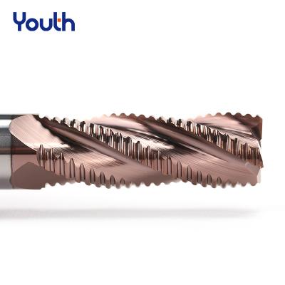 China Carbide youth cnc cutter routher roughing end mill with protrusion coating CARBIDETIP ROUTER BIT for sale