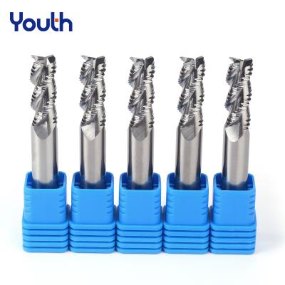 China Solid Carbide Youth Carbide Fresa Tungsten Steel Rough End Mill For Aluminum Milling Cutter for sale