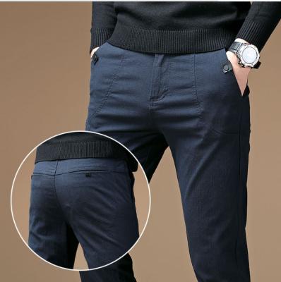 China Anti-wrinkle men's pants spring casual sports pants stretch straight tube small slim feet men's pants for sale