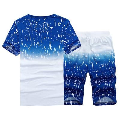 China Custom Made T-shirt And Shorts Summer Plus Size Set Print Casual Mens Tracksuit For Men for sale