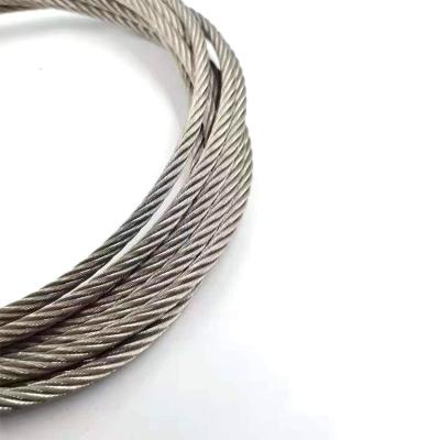 China Corrosion resistant wire rope stainless steel construction rope 12mm steel wire 1x19 steel wire ss304 1mm hangingwire rope used for sale