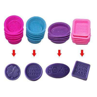 China Multifunctional Viable Soap Molds For Soap Making Silicone Soap Mold Circle Cupcake Baking Pan Molds Making Supplies for sale